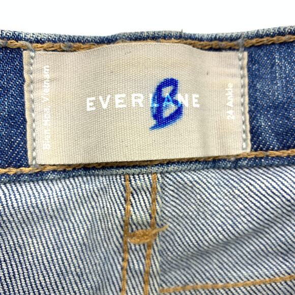 EVERLANE Jeans Women's Size 24 Mid Rise Cotton Ankle Skinny Medium Wash Blue - Picture 6 of 7
